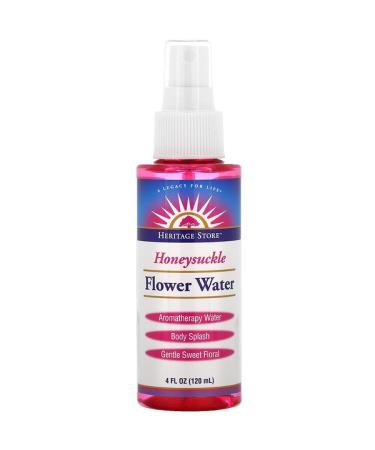 Heritage Store Flower Water Atomizer Mist Sprayer Honeysuckle 4 fl oz (120 ml)