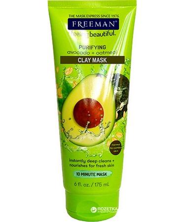 Freeman Beauty Feeling Beautiful Purifying Clay Mask Avocado + Oatmeal 6 fl oz (175 ml)