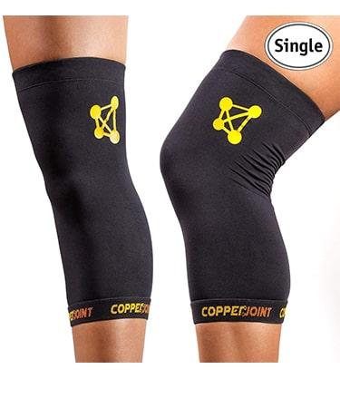 CopperJoint Compression Knee Sleeve Provides Compression and Support for Athletes Single