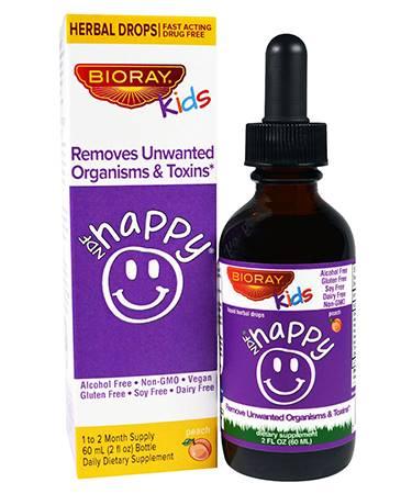 Bioray NDF Happy Removes Unwanted Organisms & Toxins Kids Peach Flavor 2 fl oz. (60 ml)