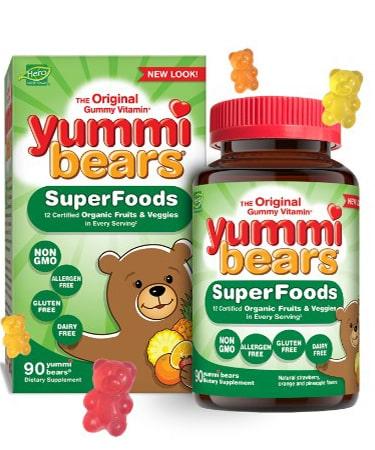 Hero Nutritionals Yummi Bears SuperFoods Fruits+Veggies - 90 Gummies
