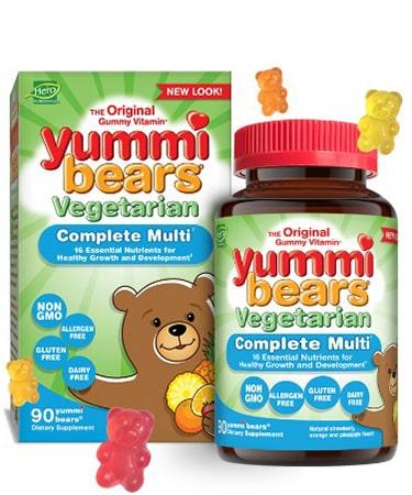 Hero Nutritionals Yummi Bears Vegetarian Complete Multi - 90 Gummies